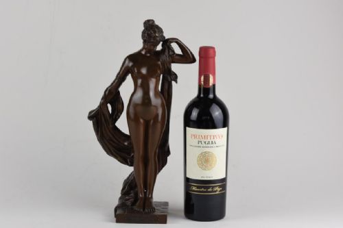 ART NOUVEAU PATINATED BRONZE FIGURE PHRYNE PIERRE ETIENNE DANIEL CAMPAGNE - ADDITIONAL PHOTO 9