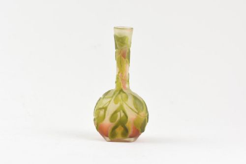 ART NOUVEAU EMILE GALLE VASE DECORATED WITH SYCAMORE LEAVES AND SEEDS - ADDITIONAL PHOTO 1
