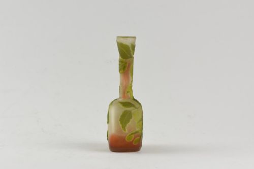 ART NOUVEAU EMILE GALLE VASE DECORATED WITH SYCAMORE LEAVES AND SEEDS - ADDITIONAL PHOTO 2