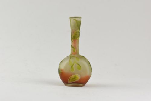 ART NOUVEAU EMILE GALLE VASE DECORATED WITH SYCAMORE LEAVES AND SEEDS - ADDITIONAL PHOTO 3
