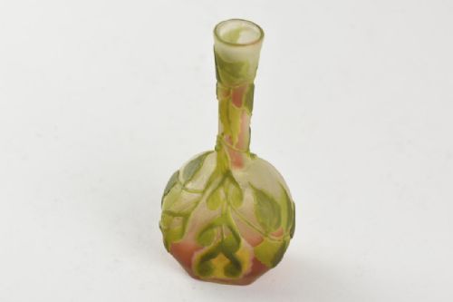 ART NOUVEAU EMILE GALLE VASE DECORATED WITH SYCAMORE LEAVES AND SEEDS - ADDITIONAL PHOTO 4