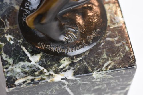 ART NOUVEAU PATINATED BRONZE FIGURE THIRSTY VIKTOR HEINRICH SEIFERT - ADDITIONAL PHOTO 8