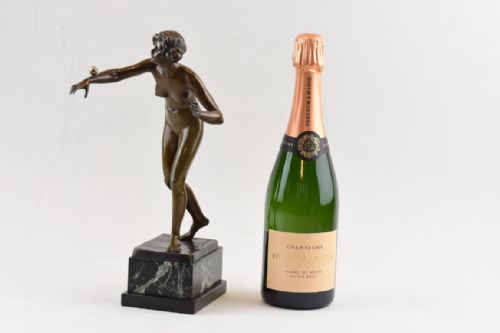 BALANCING GOTTHILF JAEGER AN ART NOUVEAU PATINATED BRONZE FIGURE - ADDITIONAL PHOTO 8