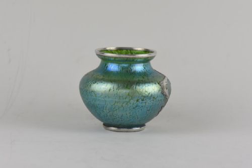 ART NOUVEAU LOETZ PAPILLON VASE WITH SILVER OVERLAY - ADDITIONAL PHOTO 1