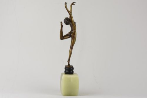 art deco bronze figure ecstacy by josef lorenzl - CATEGORY: ANTIQUE SCULPTURES - DATED 1920