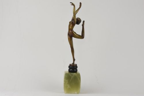 ART DECO BRONZE FIGURE ECSTACY BY JOSEF LORENZL - ADDITIONAL PHOTO 1