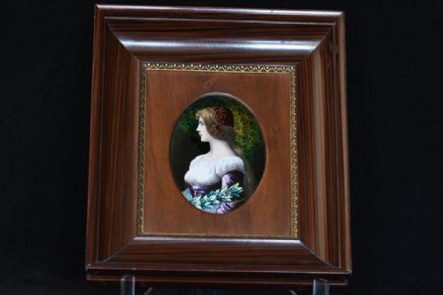 limoges enamel plaque daphne by jules sarlandie - CATEGORY: ANTIQUE ART - DATED 1910