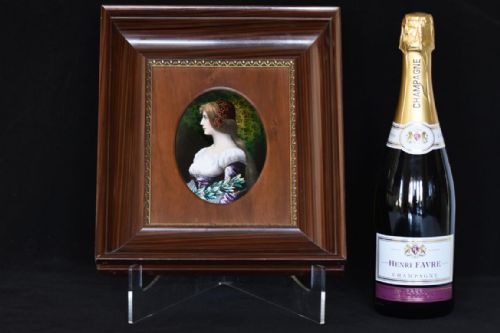 LIMOGES ENAMEL PLAQUE DAPHNE BY JULES SARLANDIE - ADDITIONAL PHOTO 1