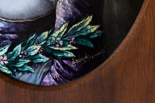 LIMOGES ENAMEL PLAQUE DAPHNE BY JULES SARLANDIE - ADDITIONAL PHOTO 4