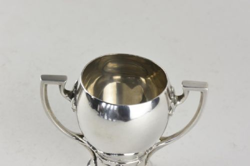 ARTS AND CRAFTS SILVER 2 HANDLED GOBLET - ADDITIONAL PHOTO 3