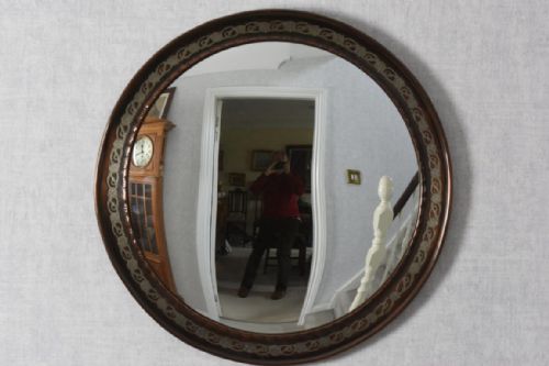 arts and crafts copper and pewter mirror by hugh wallis of altrincham - CATEGORY: ANTIQUE MIRRORS - DATED 1910