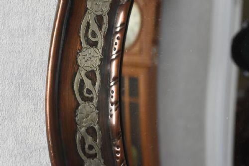 ARTS AND CRAFTS COPPER AND PEWTER MIRROR BY HUGH WALLIS OF ALTRINCHAM - ADDITIONAL PHOTO 2