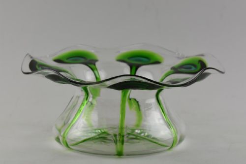 AN ART NOUVEAU 2 COLOUR PEACOCK TRAIL VASE - ADDITIONAL PHOTO 2