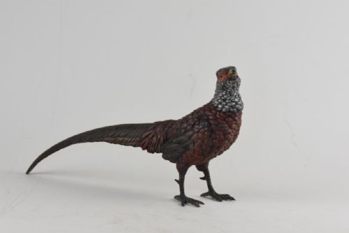 COLD PAINTED AUSTRIAN BRONZE FIGURE OF A PHEASANT - ADDITIONAL PHOTO 2