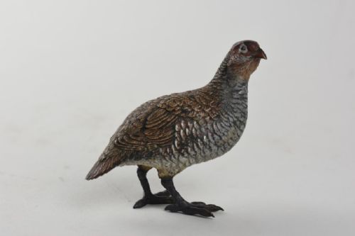 cold painted austrian bronze figure of a partridge - CATEGORY: ANTIQUE SCULPTURES - DATED 1900