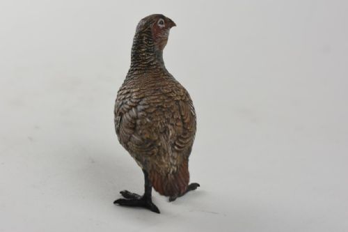 COLD PAINTED AUSTRIAN BRONZE FIGURE OF A PARTRIDGE - ADDITIONAL PHOTO 1