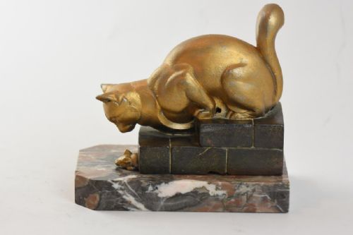 ART DECO CAT AND MOUSE BOOKENDS - ADDITIONAL PHOTO 6