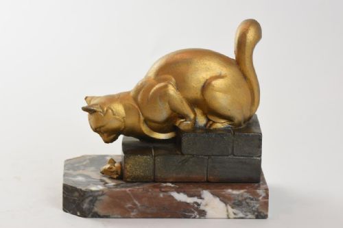 ART DECO CAT AND MOUSE BOOKENDS - ADDITIONAL PHOTO 9
