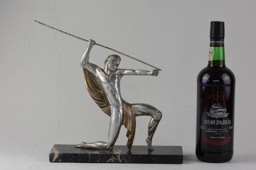 ART DECO BRONZE JAVELIN THROWER MICHEL DECOUX - ADDITIONAL PHOTO 1