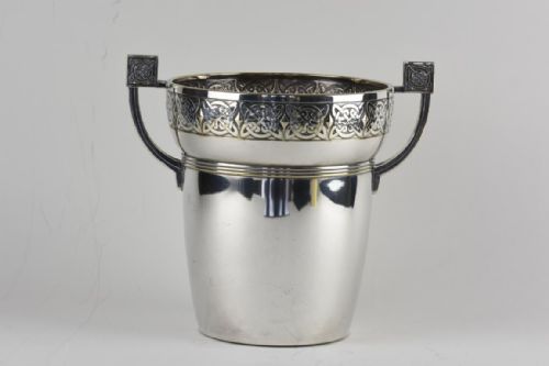 art deco 2 handled champagne or wine cooler in silver plate by wmf - CATEGORY: ANTIQUE SILVER - DATED 1920