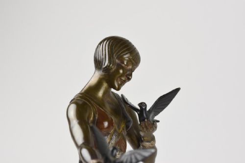 FRENCH ART DECO BRONZE DANCER BY JEAN LORMIER - ADDITIONAL PHOTO 6