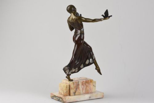 FRENCH ART DECO BRONZE DANCER BY JEAN LORMIER - ADDITIONAL PHOTO 7