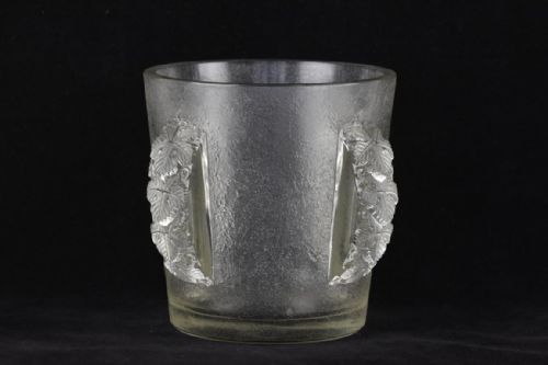 RENE LALIQUE FROSTED AND CLEAR GLASS EPERNAY CHAMPAGNE COOLER OR ICE BUCKET - ADDITIONAL PHOTO 1