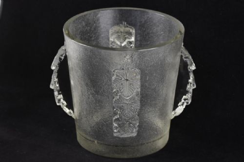 RENE LALIQUE FROSTED AND CLEAR GLASS EPERNAY CHAMPAGNE COOLER OR ICE BUCKET - ADDITIONAL PHOTO 3