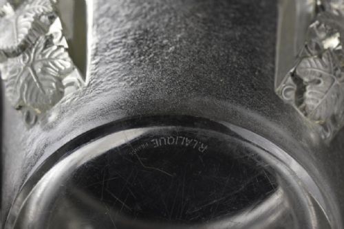 RENE LALIQUE FROSTED AND CLEAR GLASS EPERNAY CHAMPAGNE COOLER OR ICE BUCKET - ADDITIONAL PHOTO 5