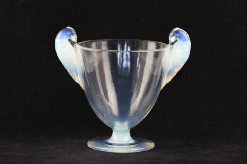 rene lalique opalescent ornis vase - CATEGORY: ANTIQUE GLASS - DATED 1920