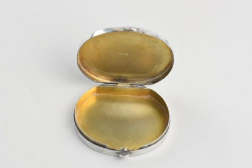 LIBERTY ARTS AND CRAFTS SILVER PILL BOX WITH AN ENAMELLED SCENE - ADDITIONAL PHOTO 1
