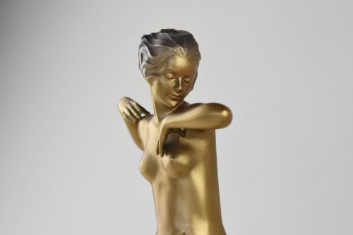 ART DECO COLD PAINTED BRONZE DANCER BY JOSEF LORENZL - ADDITIONAL PHOTO 4