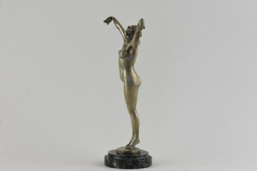 ART DECO BRONZE FIGURE ANDALUSIAN CLAIRE JEANNE ROBERTE COLINET - ADDITIONAL PHOTO 3