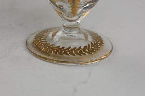 ART NOUVEAU BOHEMIAN ENAMELLED GLASS DECANTER AND 4 MATCHING GLASSES - ADDITIONAL PHOTO 4