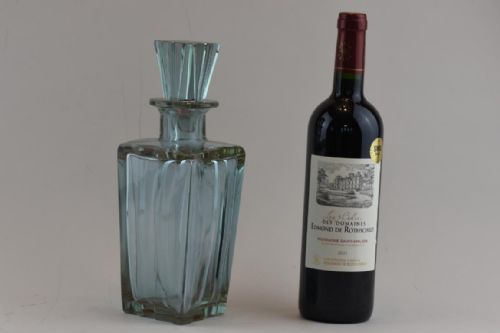 ART DECO ALEXANDRITE GLASS DECANTER BY MOSER - ADDITIONAL PHOTO 3