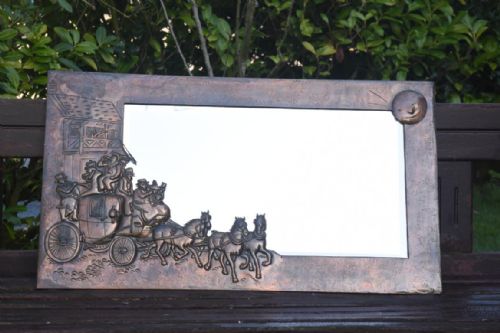 ARTS CRAFTS RECTANGULAR COPPER WALL MIRROR - ADDITIONAL PHOTO 1
