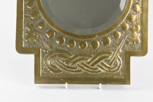 SCOTTISH ARTS AND CRAFTS BRASS MIRROR - ADDITIONAL PHOTO 1