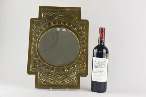 SCOTTISH ARTS AND CRAFTS BRASS MIRROR - ADDITIONAL PHOTO 4