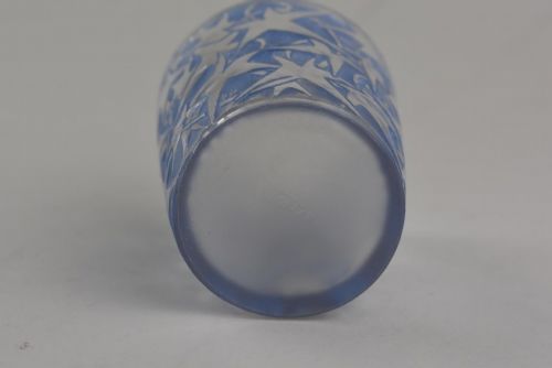 RENE LALIQUE CLEAR FROSTED AND BLUE STAINED LIERRE PORTE CIGARETTE OR CIGARETTE HOLDER - ADDITIONAL PHOTO 4