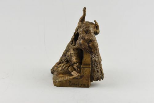 FRENCH ART NOUVEAU BRONZE GROUP OF 5 PEACOCKS LES CINQ PAONS - ADDITIONAL PHOTO 1