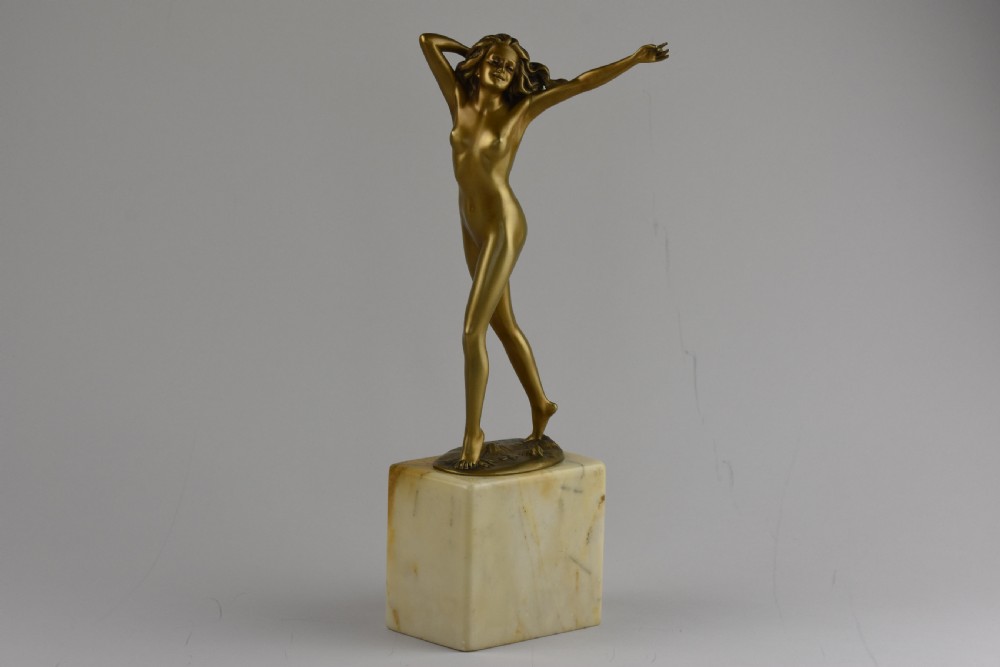 Art Deco bronze figurine Otto Poertzel