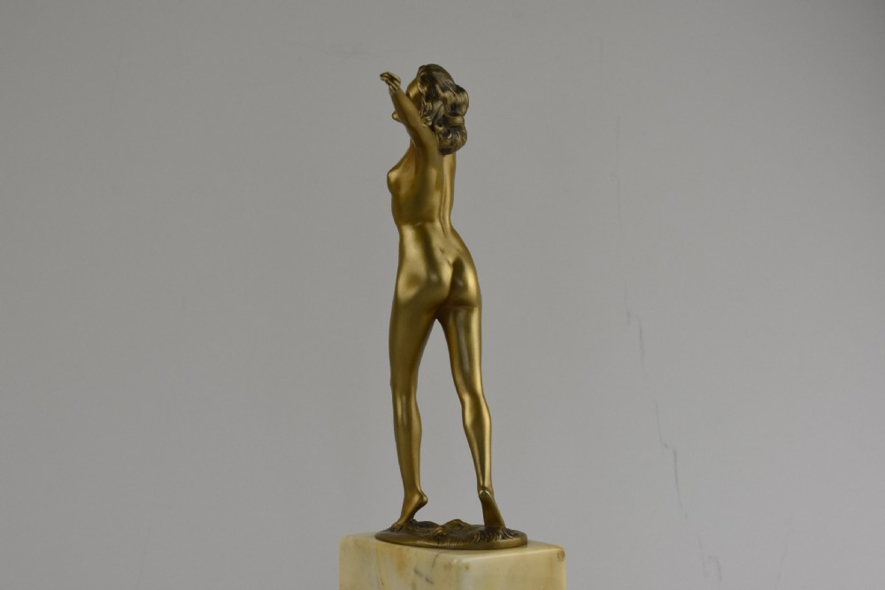 Art Deco bronze figurine Otto Poertzel View III
