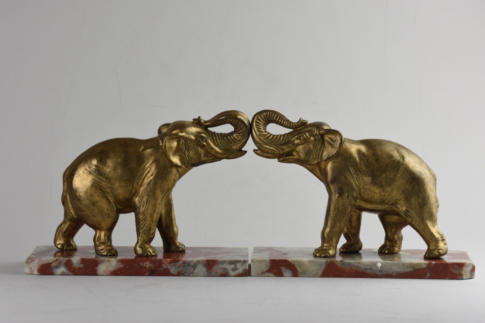 Art Deco Elephant Bookends View IV