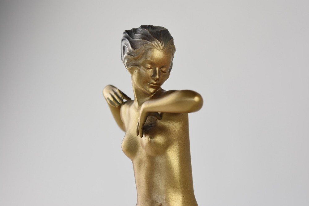 Art Deco cold painted bronze dancer by Josef Lorenzl View V