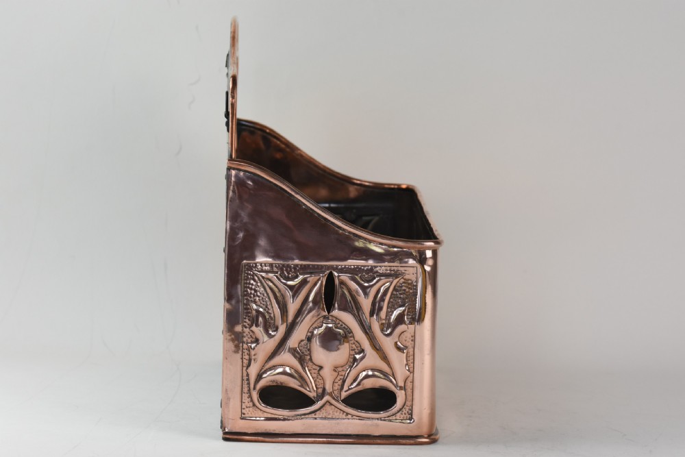 Arts and Crafts Copper Newspaper holder by Keswick School of Industrial Arts View IV