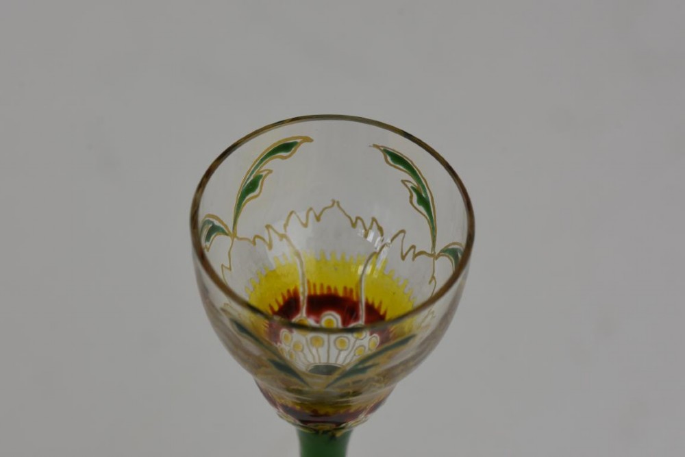 A Theresienthal  floral enamelled cordial glass View IV