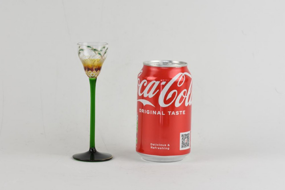 A Theresienthal  floral enamelled cordial glass View V