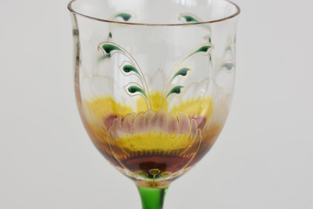 A Thereisenthal  floral enamelled wine glass View II