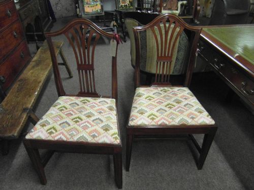 pair of quality georgian dining chairs - CATEGORY: ANTIQUE CHAIRS - DATED 1800
