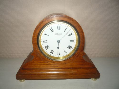 edwardian oak cased mantel clock - CATEGORY: ANTIQUE CLOCKS - DATED 1900